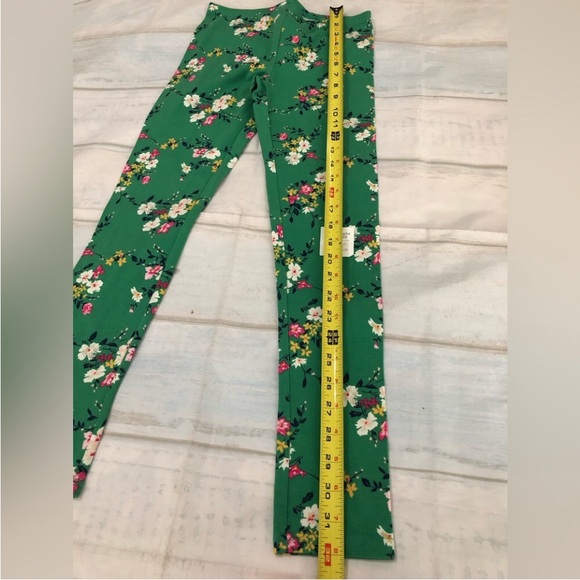 Old Navy Girls Leggings Yellow Green Blue Multi Floral 3Pack Large (10-12) - Picture 11 of 15